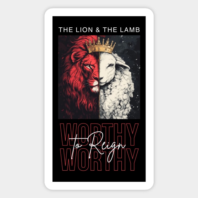 The Lion and the Lamb Magnet by Simon's Store 7